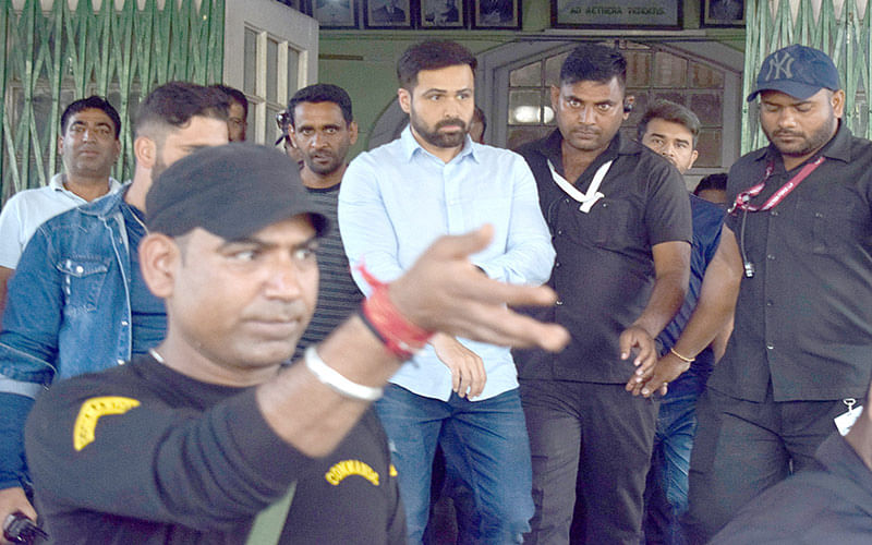 Emraan Hashmi shoots for ‘Ground Zero’ at S P College Greater Kashmir