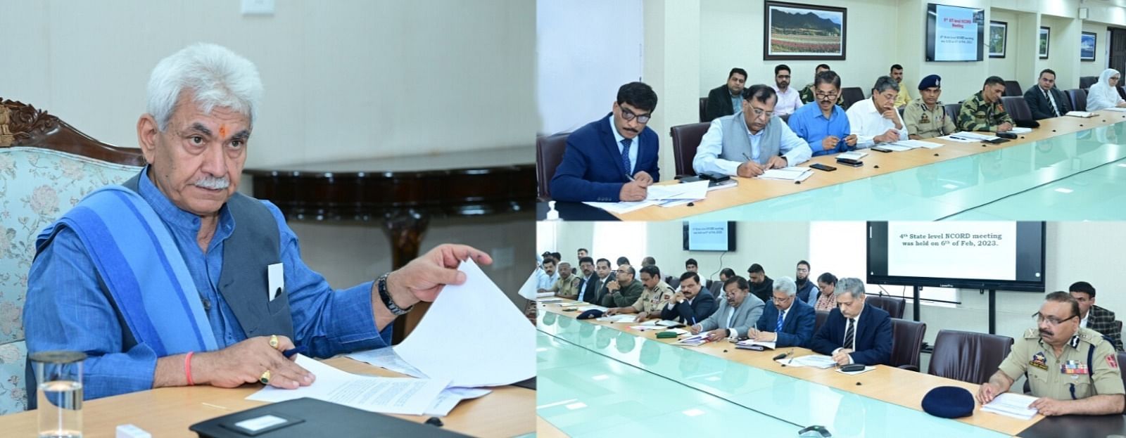 LG Sinha chairs 5th UT level meeting of NCORD Greater Kashmir