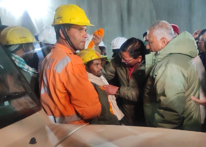 Uttarakhand: All 41 trapped staff rescued efficiently from Silkyara tunnel